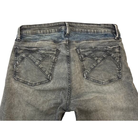 Brockenbow Magda Puzzle Skinny Medium waist cloud jeans 2 tone patch work denim - Picture 5 of 5